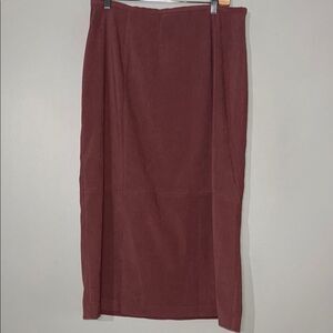 Norton McNaughton Mauve Maxi Ribbed Pencil Skirt